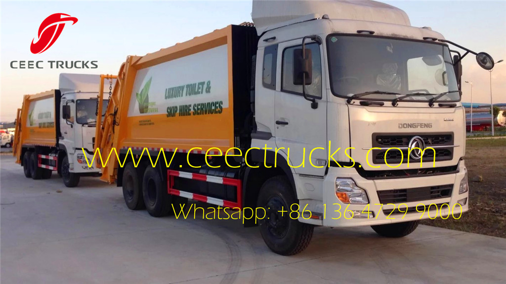 heavy duty 20CBM rubbish compactor trucks ready for shanghai seaport