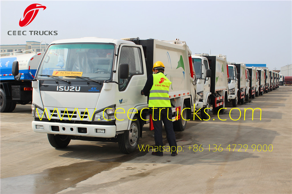ISUZU garbage compactor trucks export Myanmar