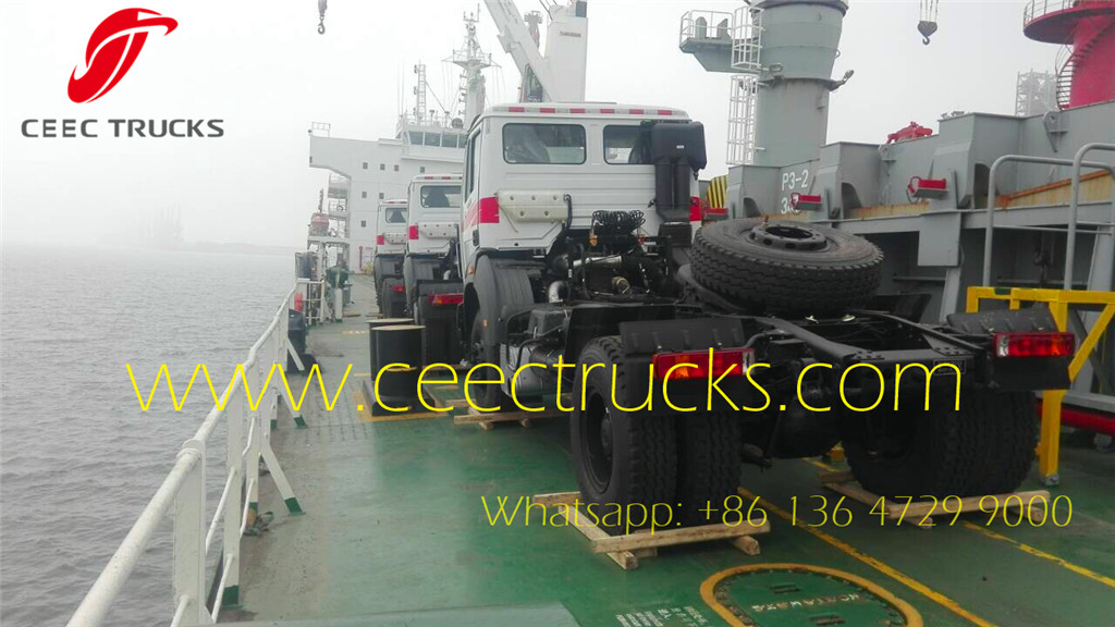 Beiben 4x2 tractor trucks shipping on Shanghai seaport