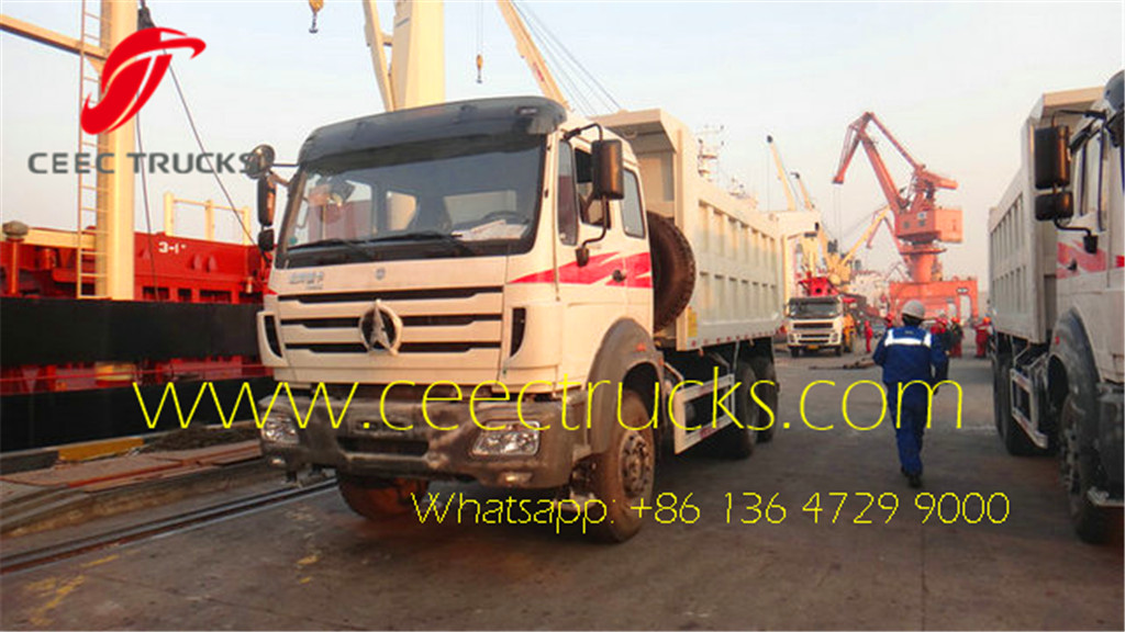 beiben 2629 dumper truck export to Congo