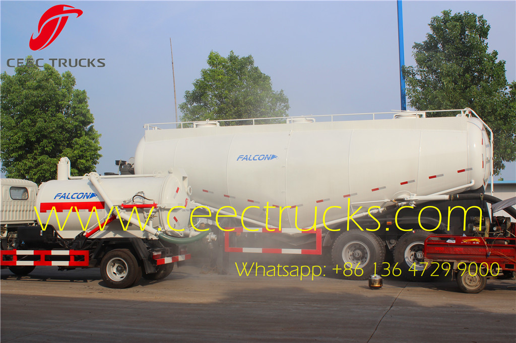 30CBM 2 axle bulk cement tanker trailer waxing