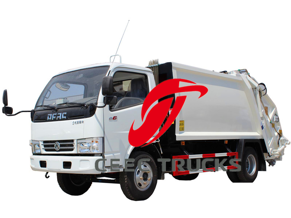 Dongfeng 5000 liters trash compressed garbage trucks drawing
