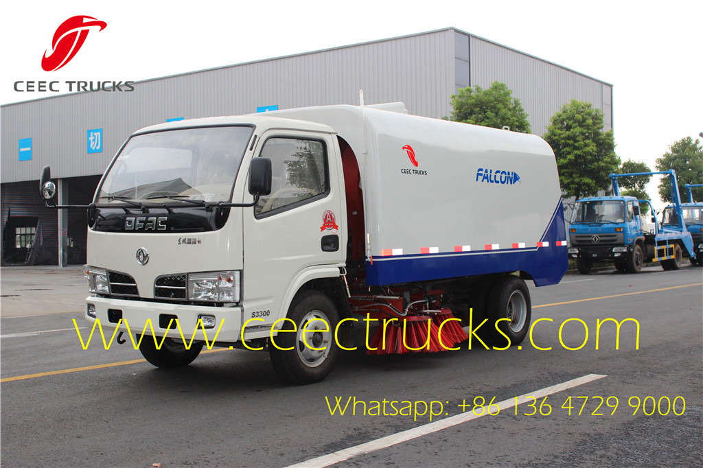 Dongfeng 4 CBM road sweeper truck export Ecuador