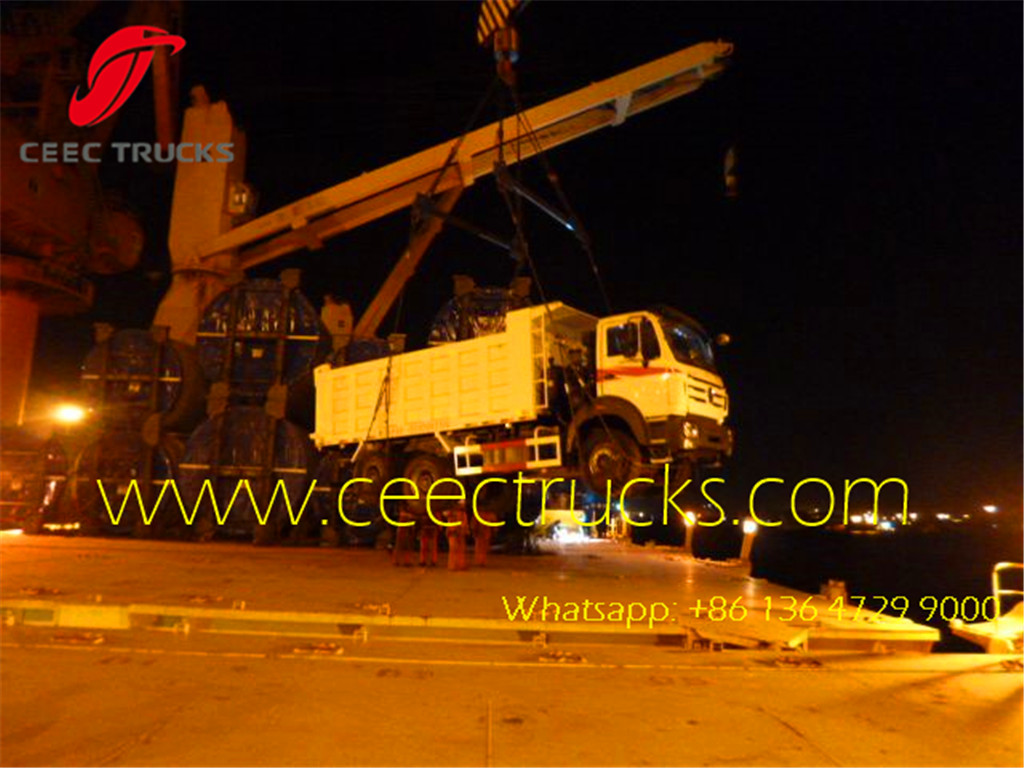 Beiben 10wheel tipper truck export Mozambique