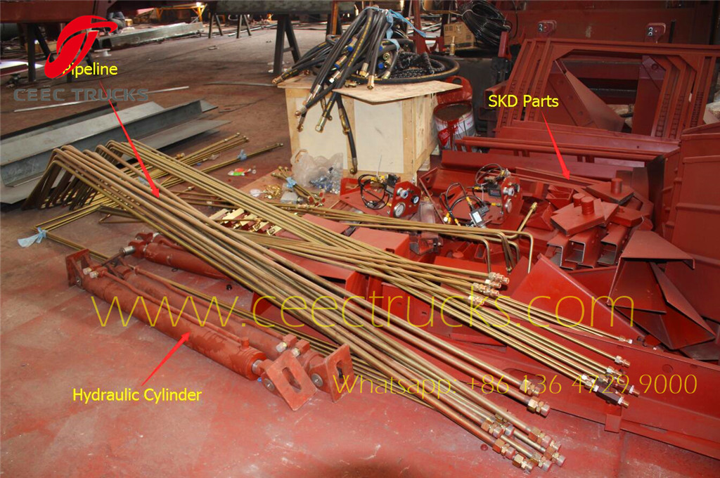 whole view for garbage compactor truck parts
