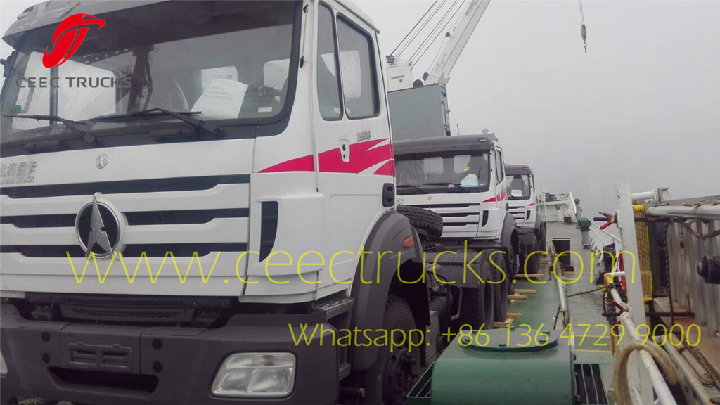 Cote d'Ivoire Beiben tractor trucks loading on bulk shipment