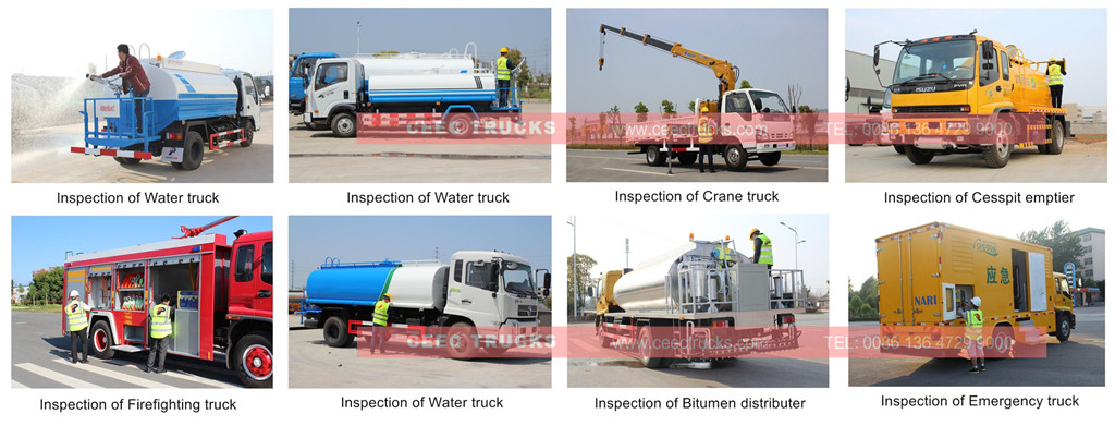 CEEC supply ISUZU 5CBM water tanker truck inspection