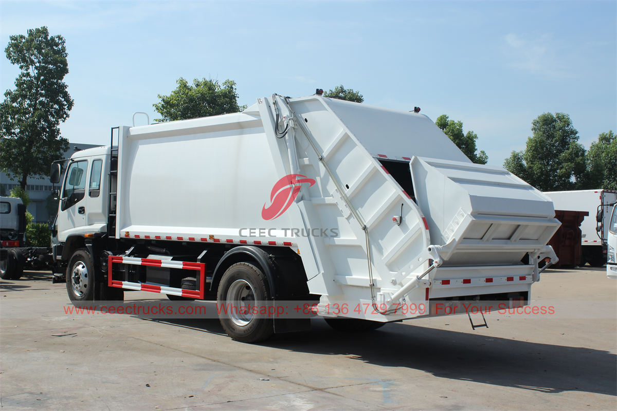ISUZU FVR 14 CBM rear load garbage truck for sale