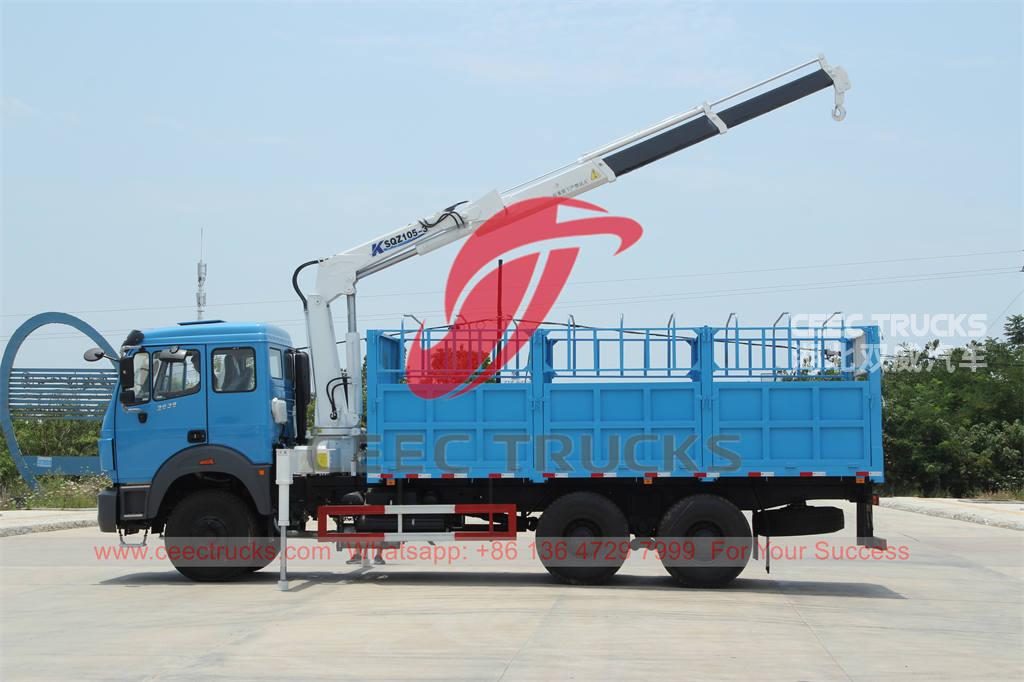 Customized Beiben truck mounted crane XCMG knuckle boom crane