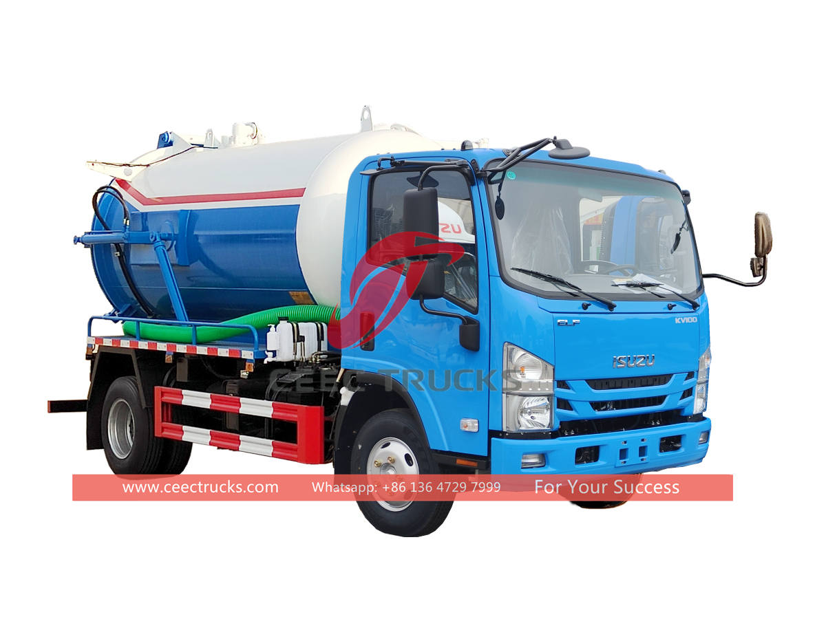 ISUZU 5000 liters sewage pump truck on sale