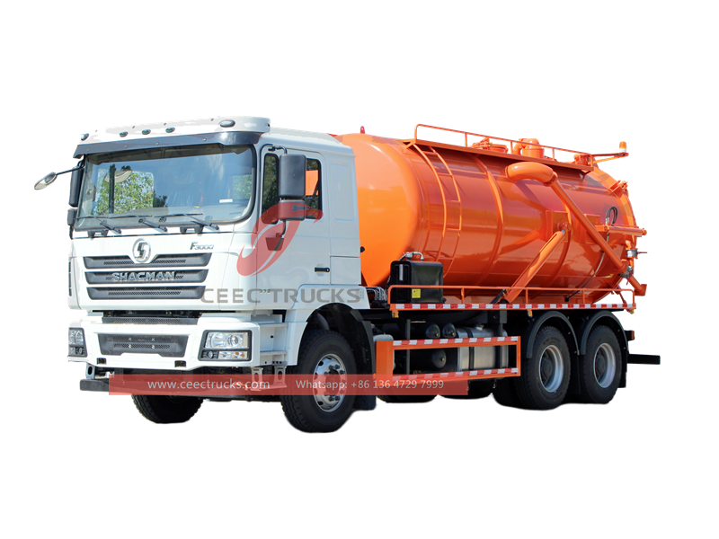 Shacman 375hp 6x4 vacuum tanker truck with factory direct sale