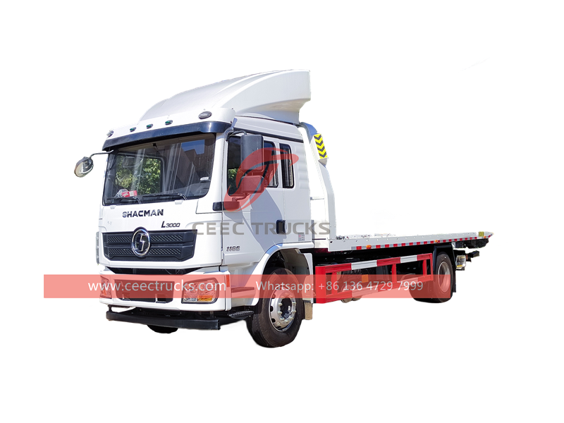 Shacman L3000 flat bed wrecker truck