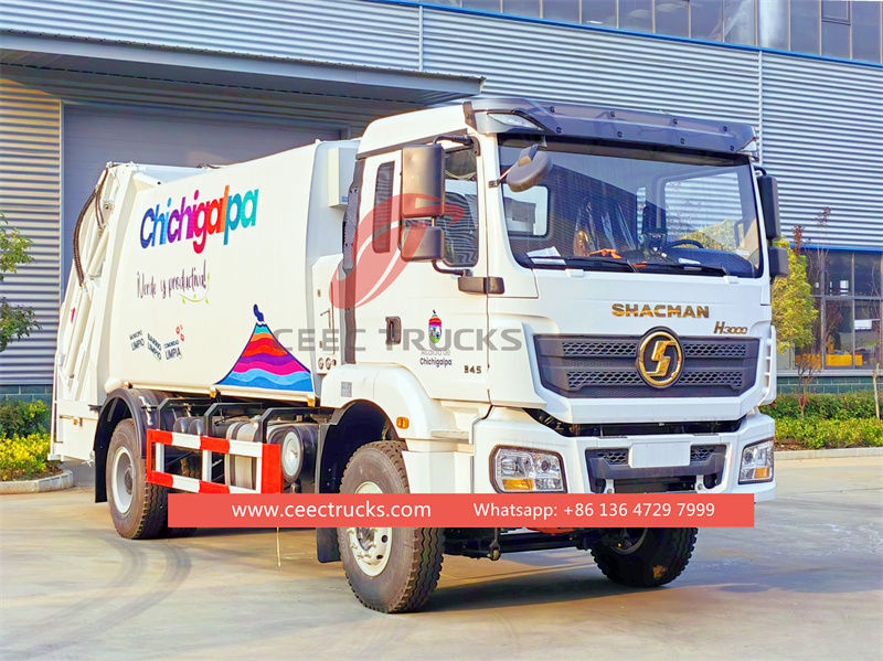 Shacman H3000 rear loading garbage truck