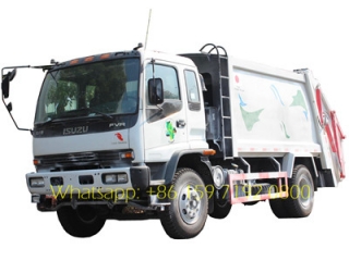 Dominica customer choose ISUZU 12 m³ compactor trucks