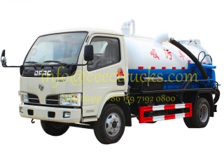 dongfeng sewer cleaning truck 3CBM cesspit emptier manufacture sale
