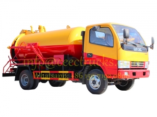 2016 best selling model 4CBM sewage suction tanker truck