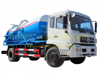 Dongfeng top design 9CBM vacuum suction tanker truck