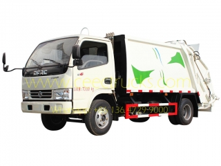 TOP design Dongfeng 5CBM garbage compactor vehicle
