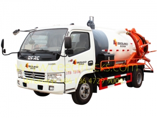 Dongfeng 4,000L Vacuum sewage tanker truck