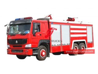 HOWO dry powder fire lorry