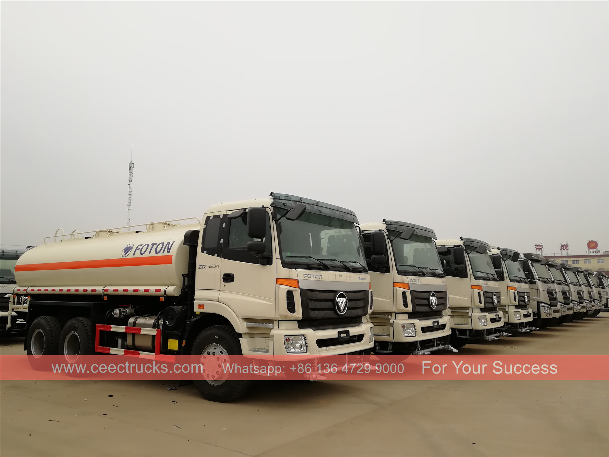 35 units FOTON Water tanker trucks were delivered to Africa