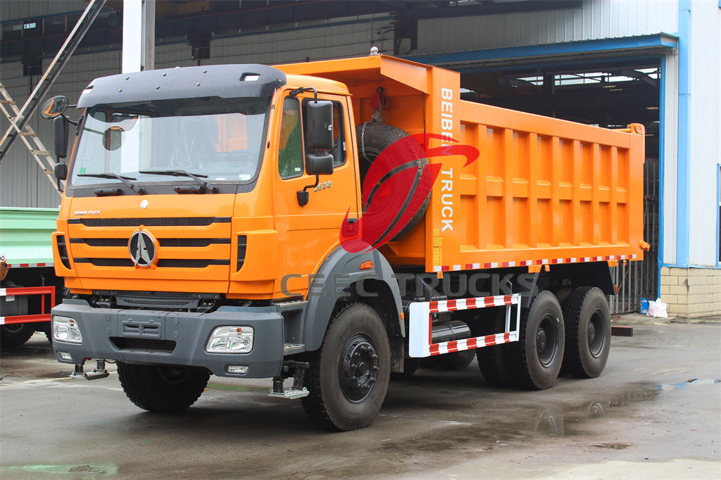 Congo-5 units Beiben 10 wheeler tipper trucks exported from CEEC TRUCKS