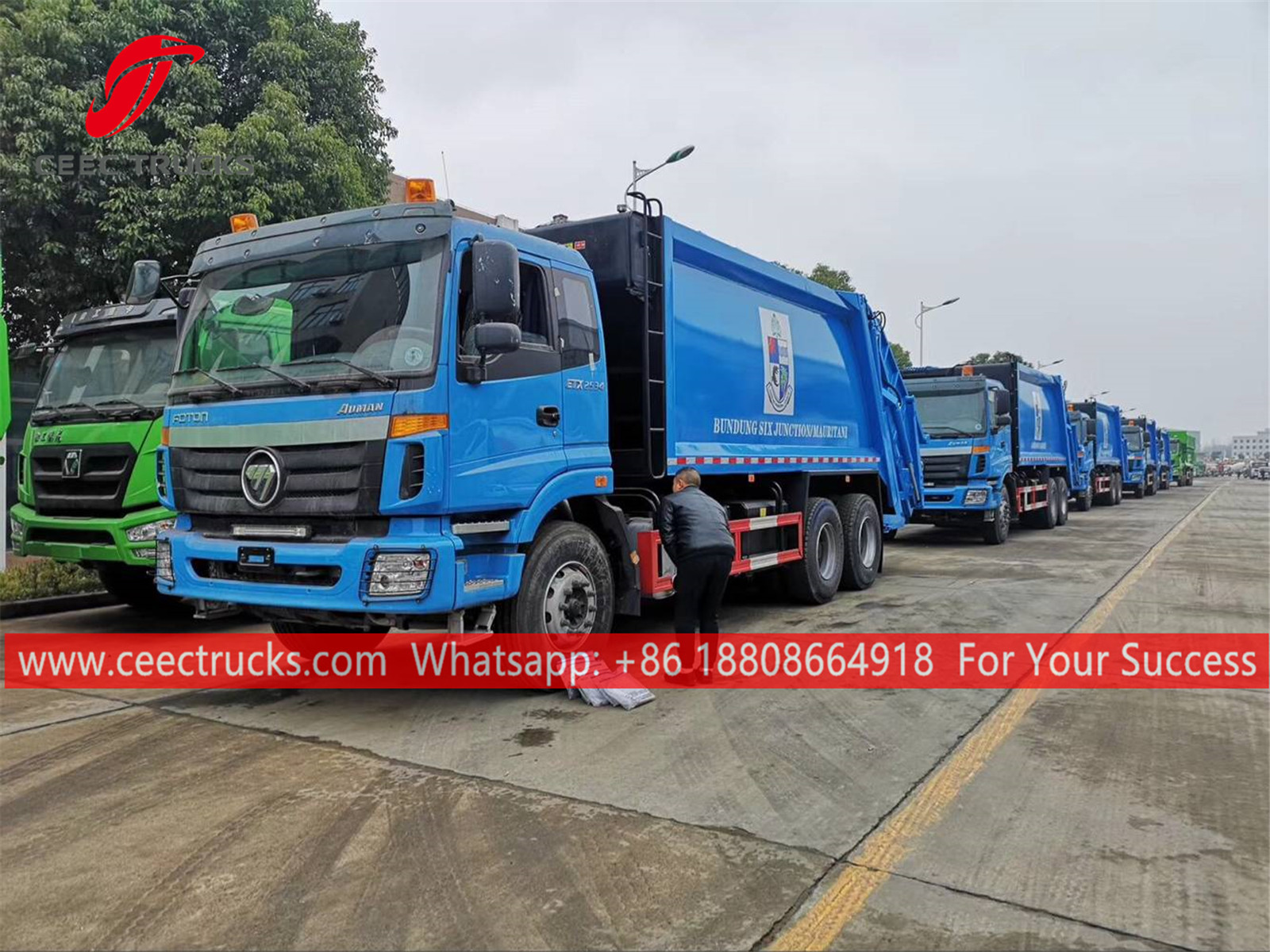 Gambia- 18 units Foton garbage trucks for exporting