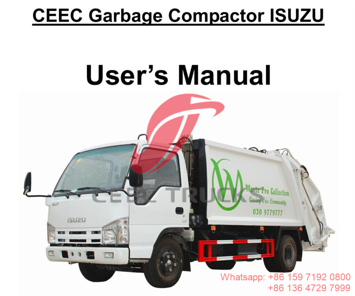 Laos--ISUZU 6CBM garbage compactor truck manual