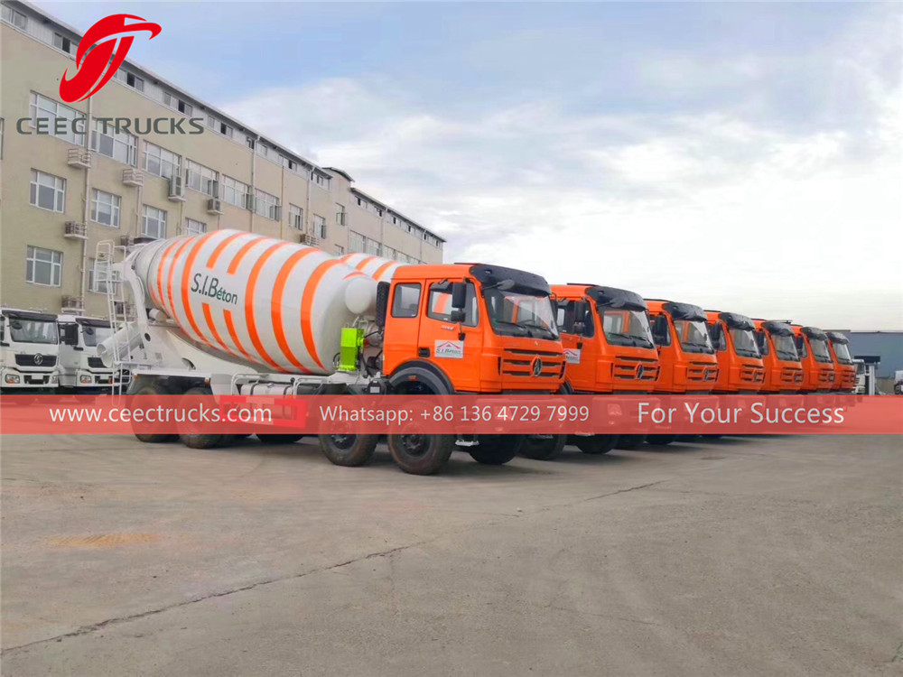 Cote Dlvoire- 8 units beiben 3138 concrete mixer trucks are successfully exported