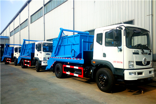 40 units DONGFENG 10cbm swing arm truck for Myanmar sanitation project