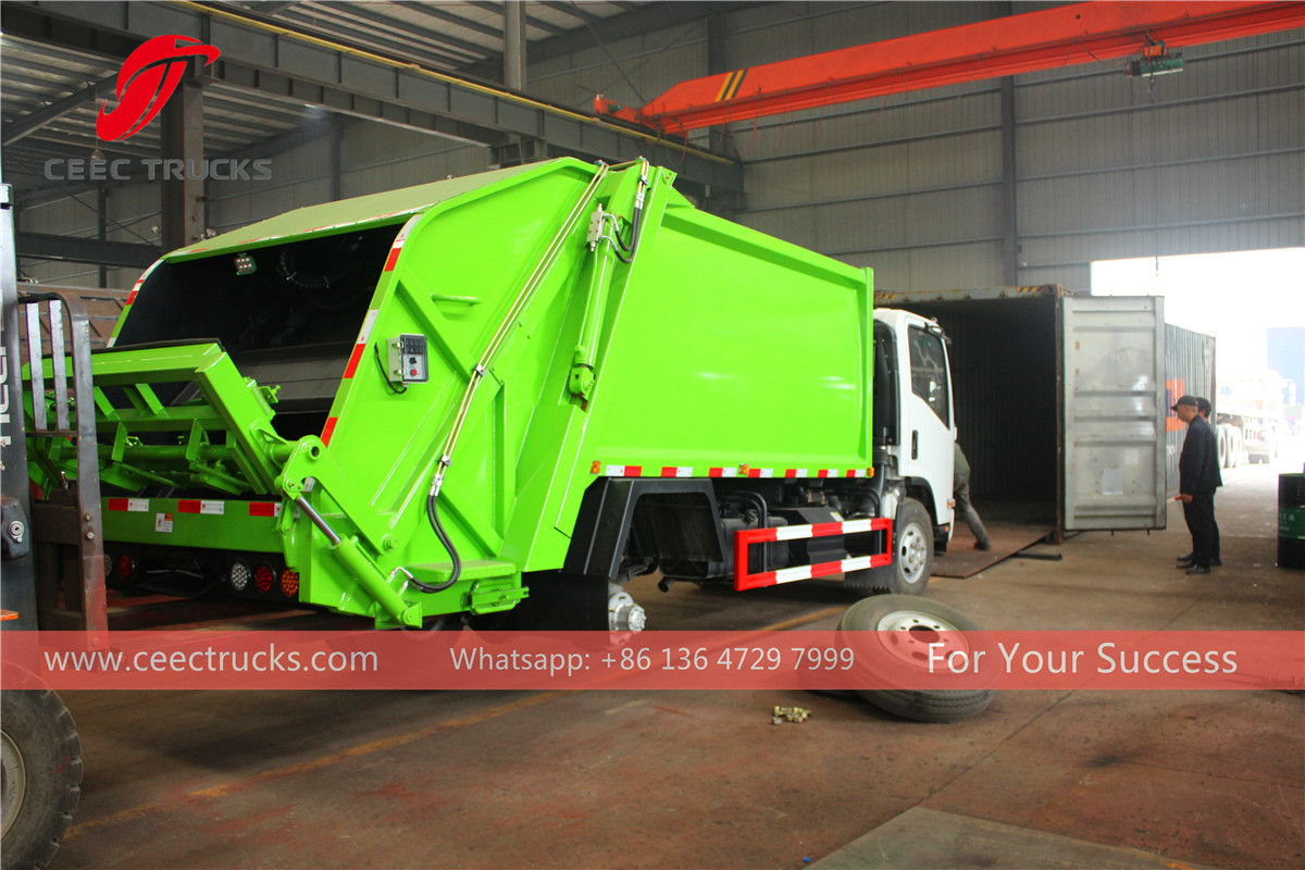 Cabo Verde - 1 unit garbage compactor truck into 40 HQ container 