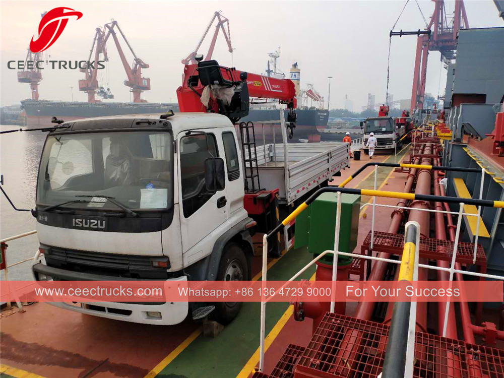 Myanmar - 5 units ISUZU trucks shipping on board 