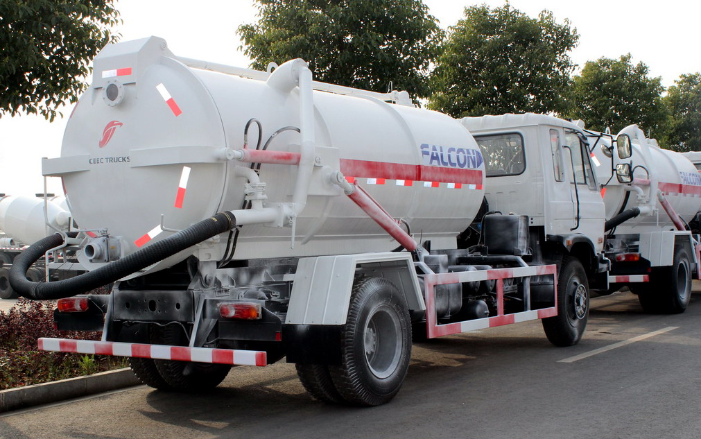 CEEC brand 8 CBM sewage suction truck export to Ecuador 