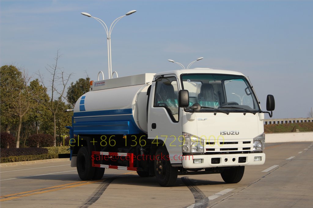 5 units ISUZU 100 P water tanker truck export to south asia 