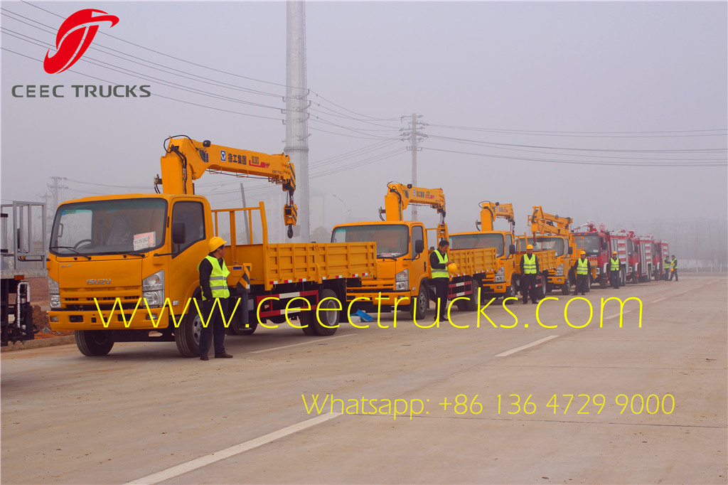 ISUZU 6.3 T truck mounted crane manufacturer supply