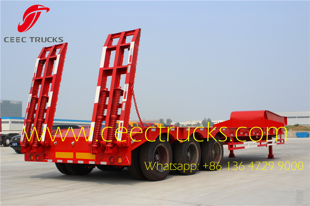 50T low flatbed semi trailers
