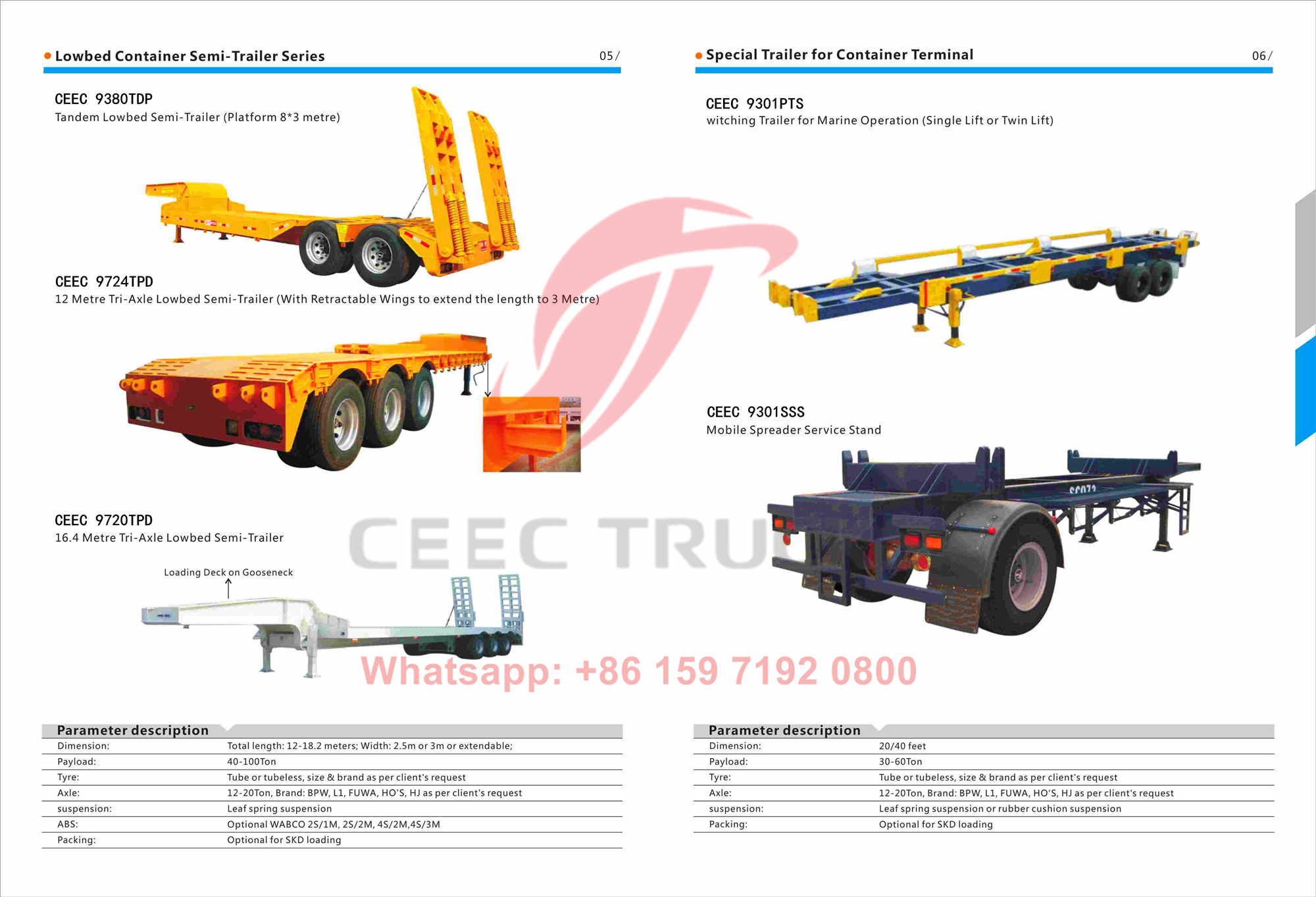 CEEC semitrailer catalogue
