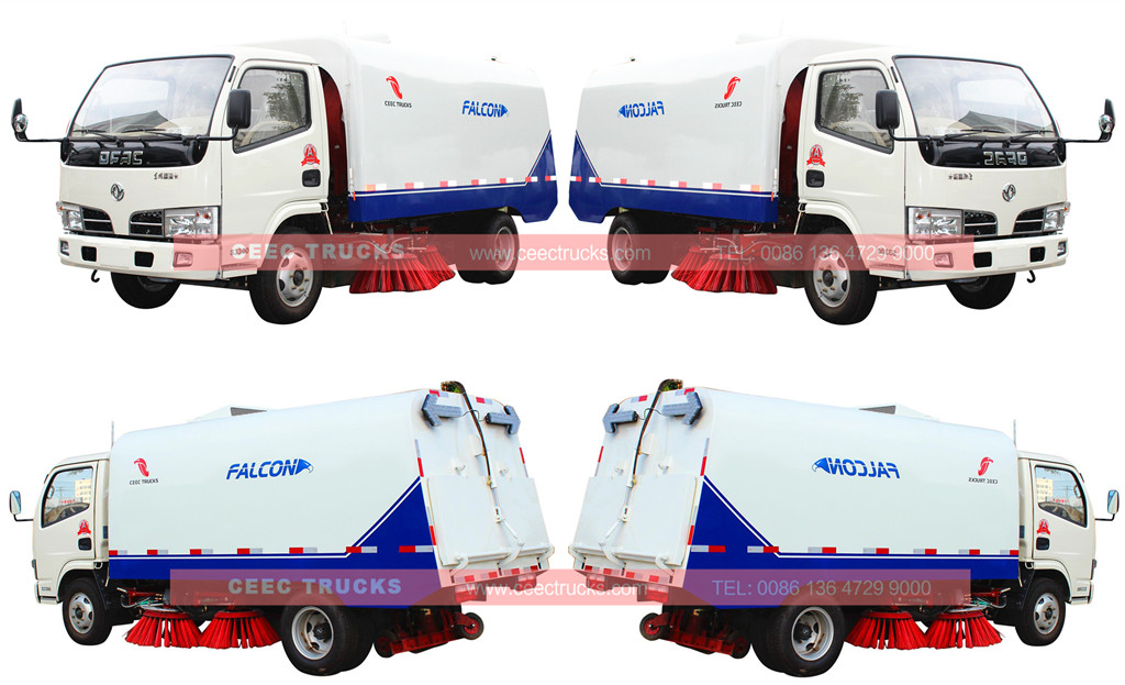 CEEC dongfeng 4cbm road sweeper truck overview