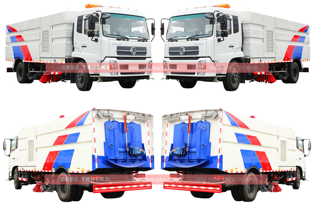 Dongfeng road sweeper truck view