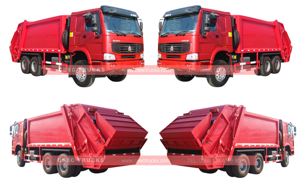 wholeview for HOWO refuse compactor truck