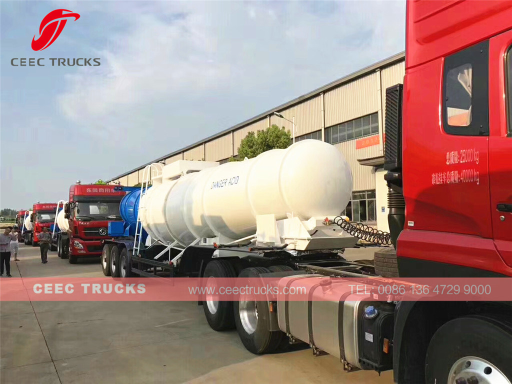 Algeria customer buy 10units ACID delivery semitrailer