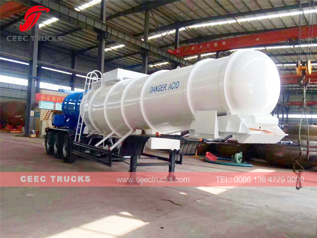 Algeria customer buy 10units ACID delivery semitrailer