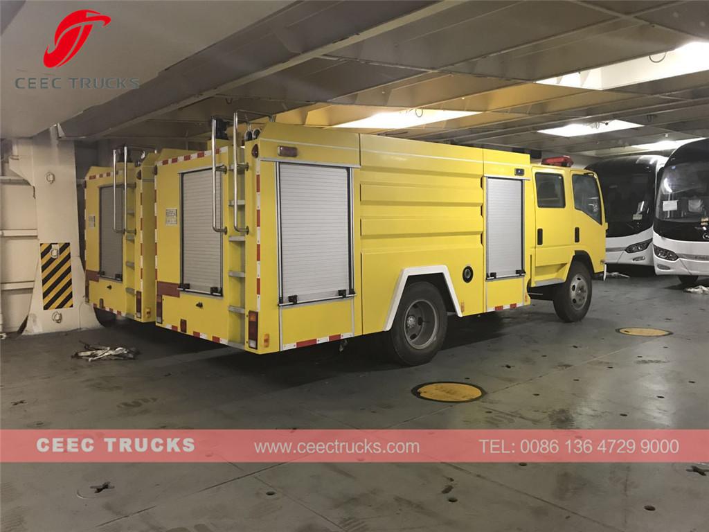Dubai customer buy 2 units ISUZU firefighting trucks low price sale Dubai customer buy 2 units ISUZU firefighting trucks low price sale