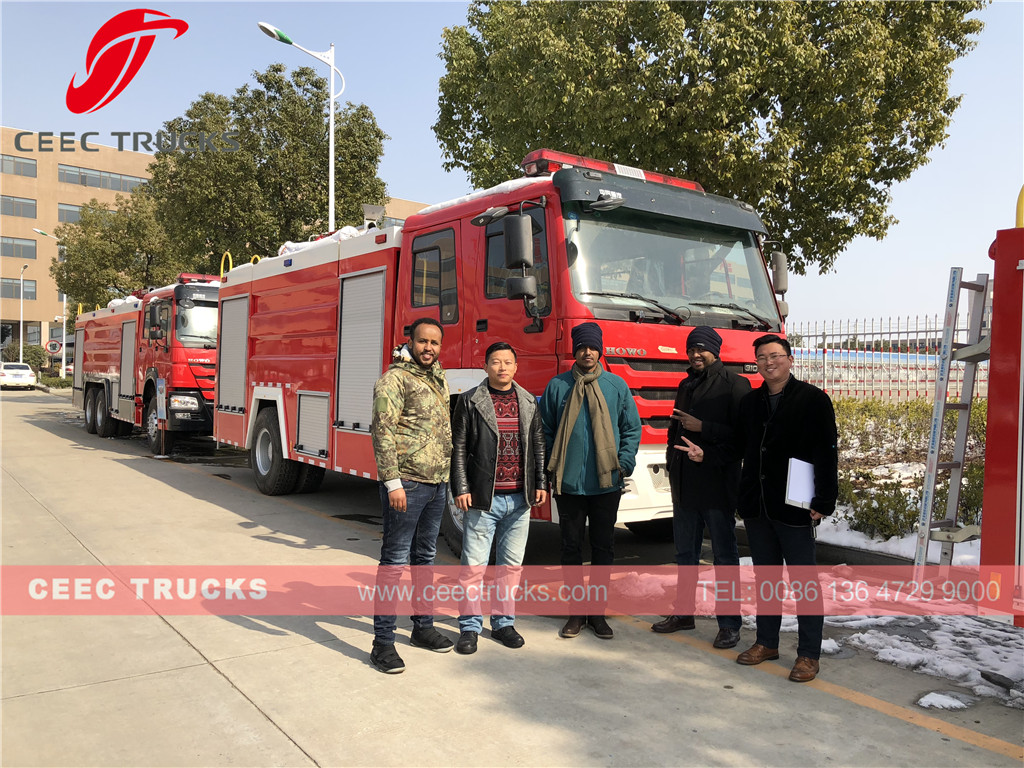 Ethiopia customer purchase HOWO fire trucks from CEEC