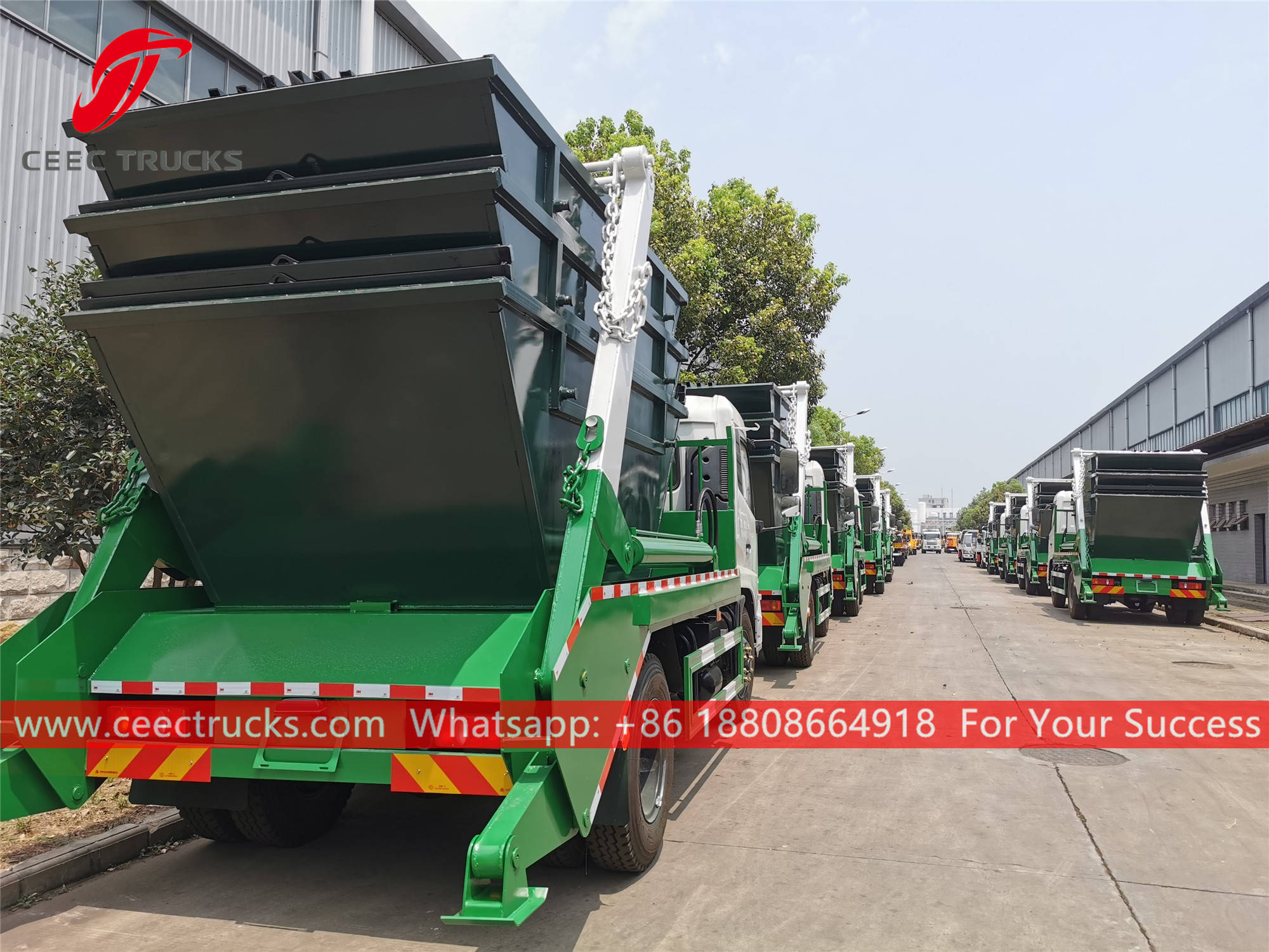 20 units RHD swing arm refuse trucks for Tanzania