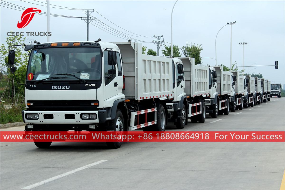 10 units ISUZU 6*4 Dump trucks are exported to Philippines 10 units ISUZU 6*4 Dump trucks are exported to Philippines