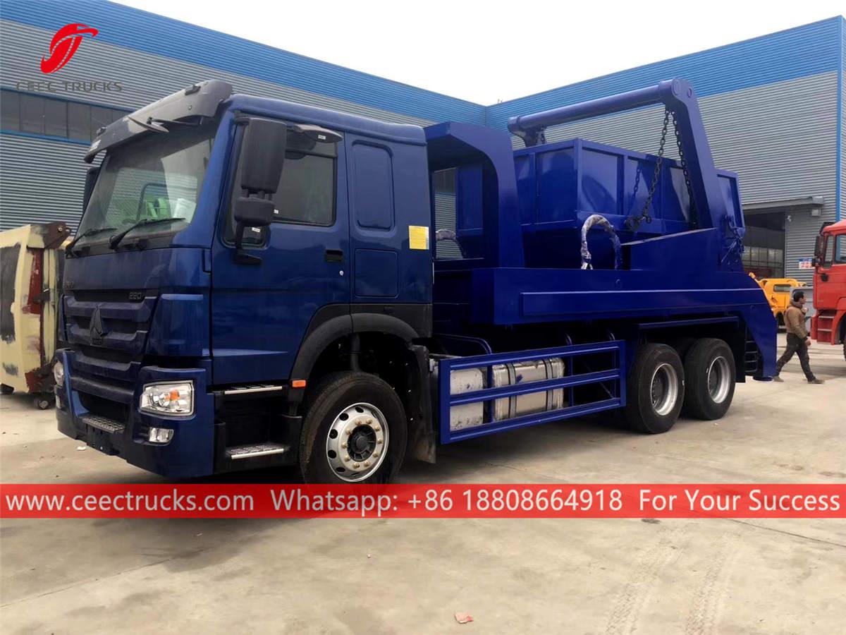 HOWO RHD 6×4 swing arm refuse truck