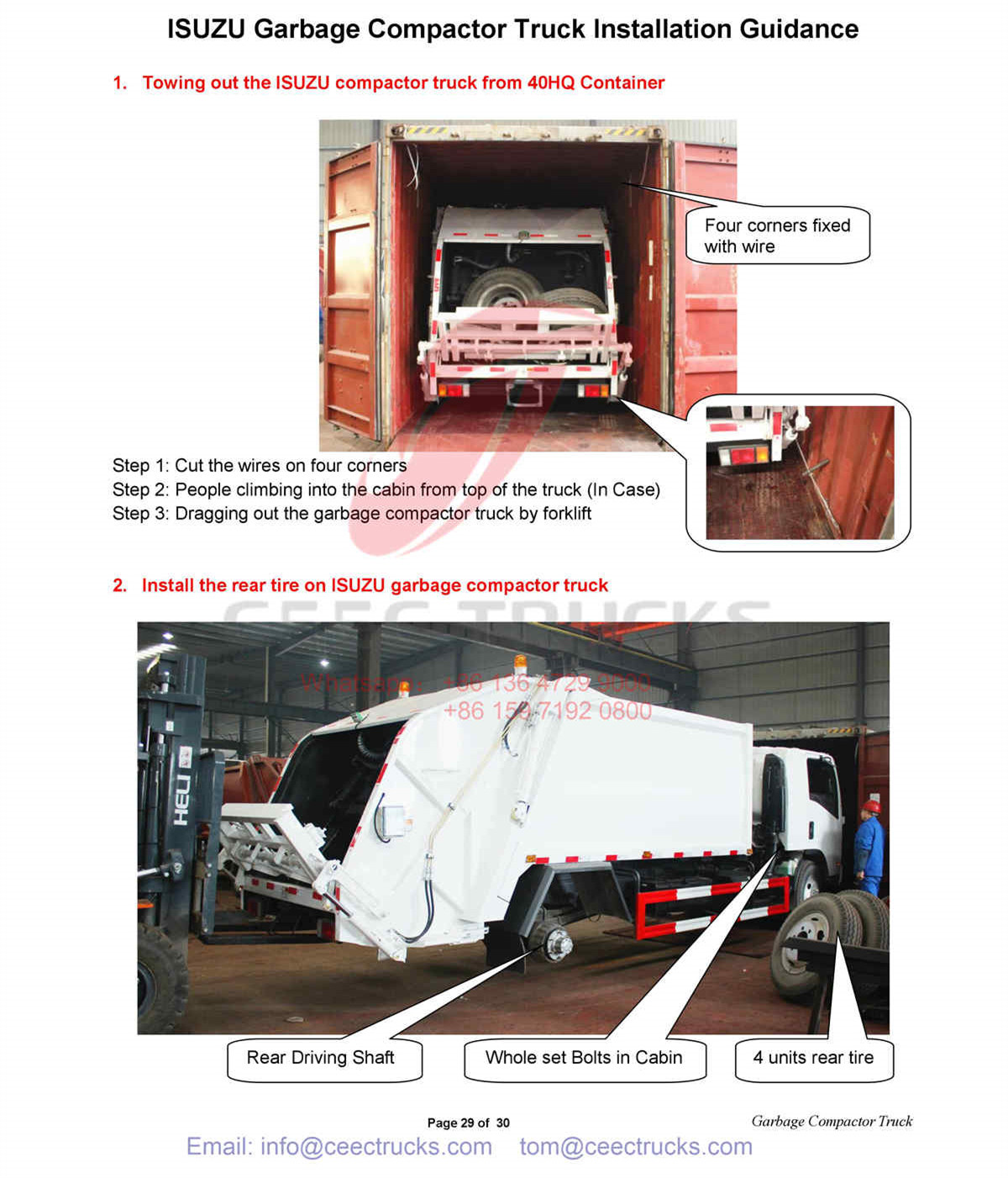 Cape Verde--ISUZU ELF 8CBM garbage compactor truck