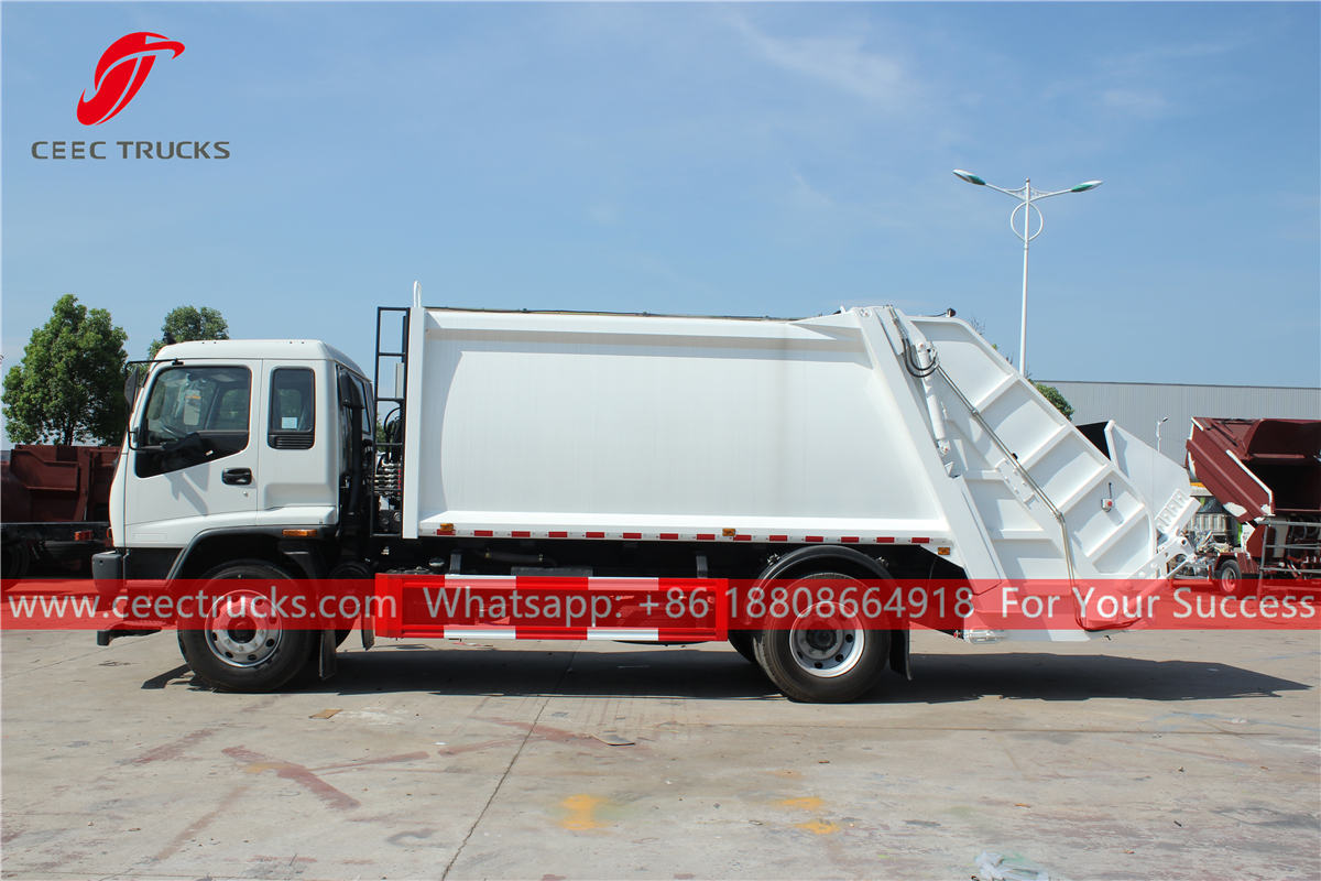 ISUZU 14CBM back-loading garbage truck