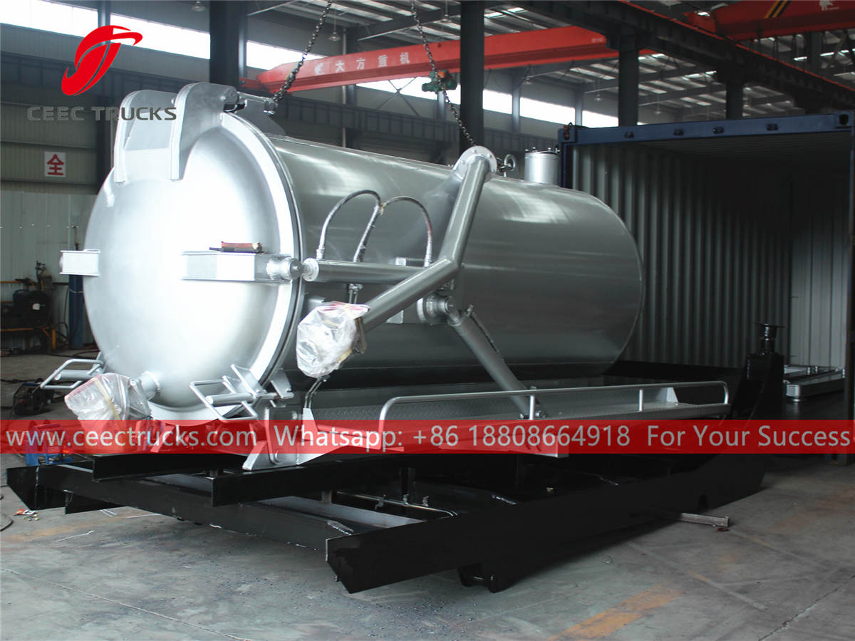 Sewer tanker body for export